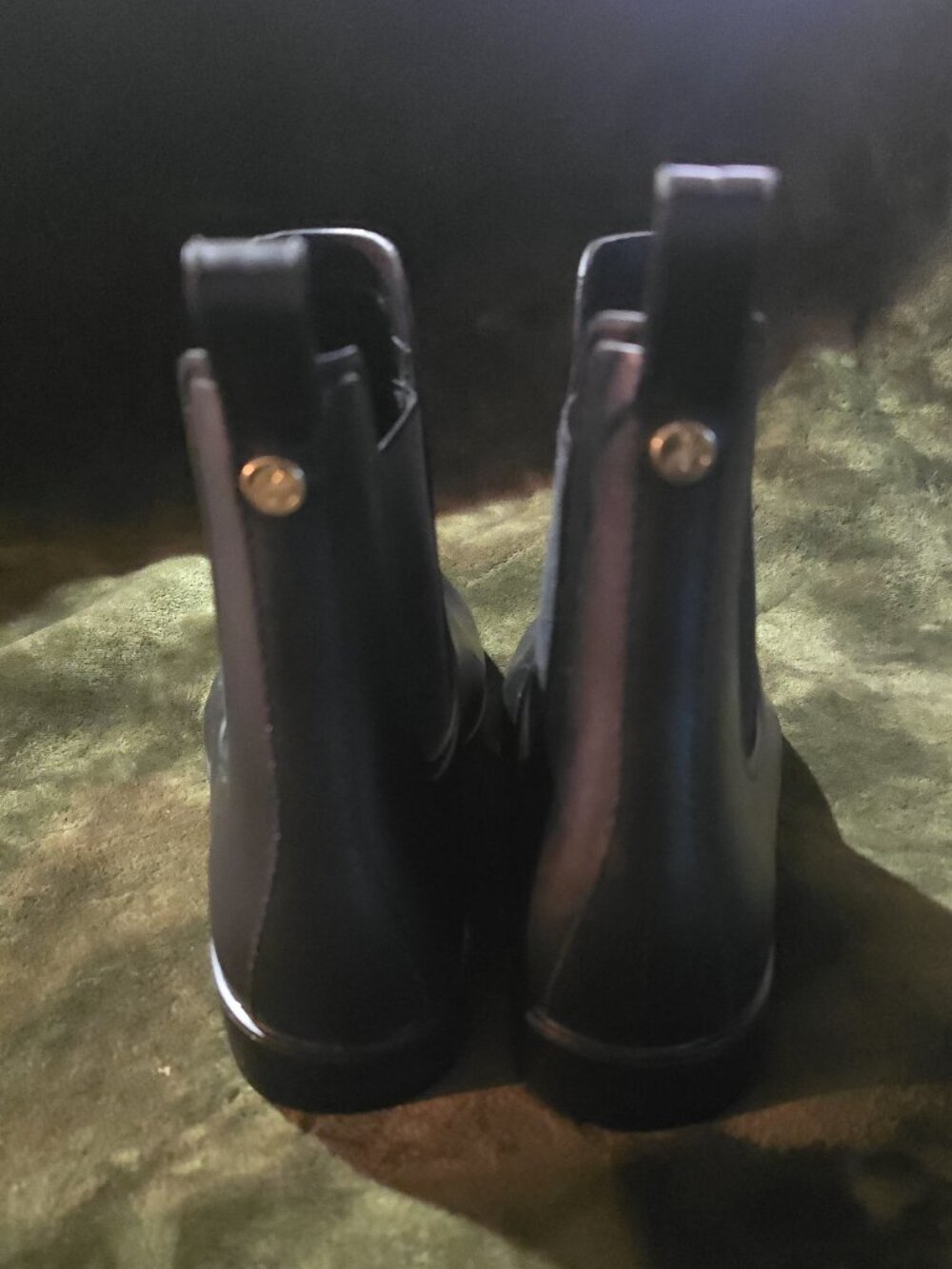 Sam Edelman Tinsley Chelsea Rain Boots Black Matte Women's Size 9 - Picture 2 of 5
